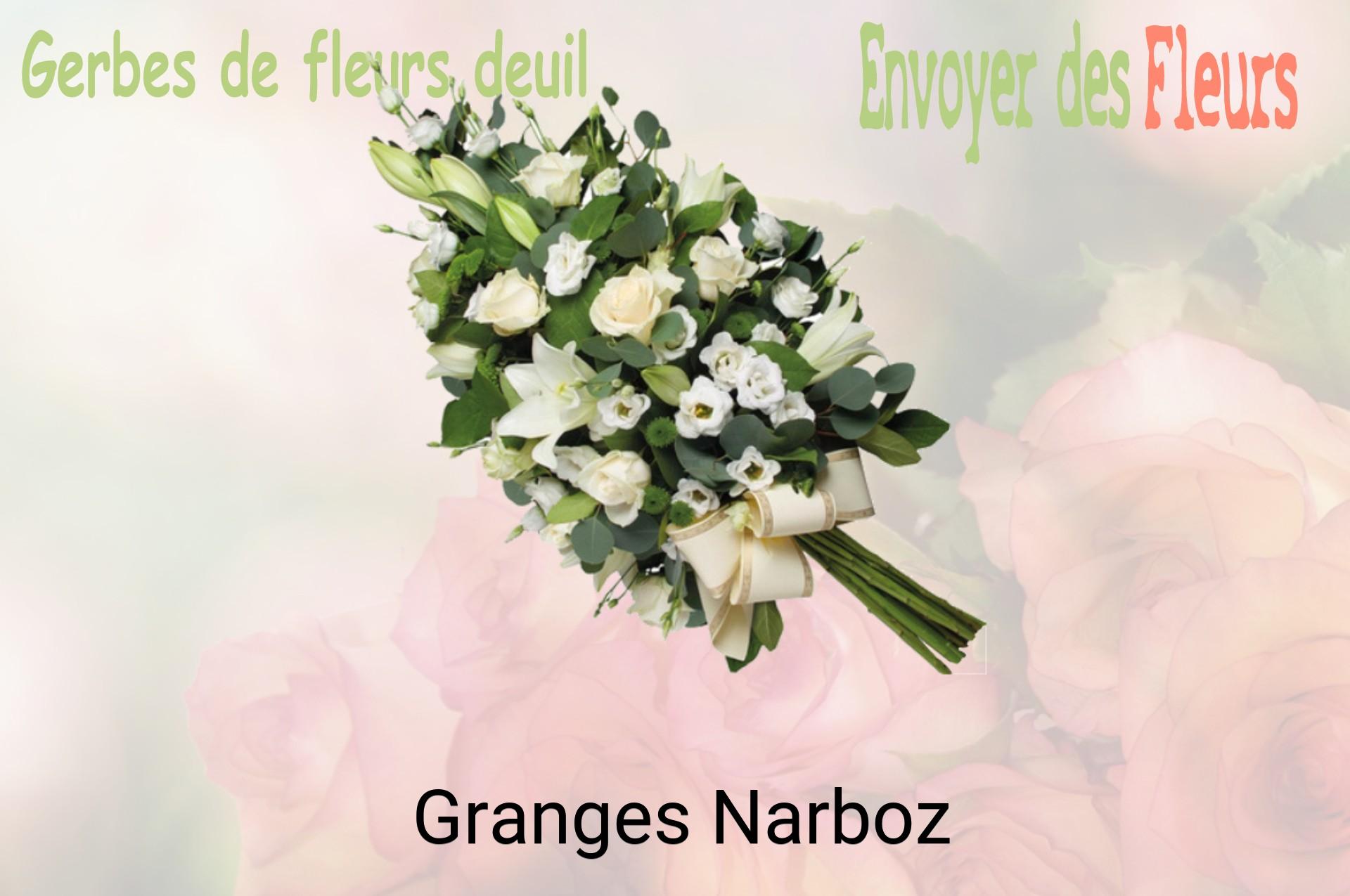Gerbe de fleurs de deuil livrée à Granges-Narboz